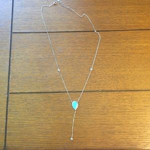 Blue Opal Drop Necklace